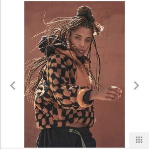 Free people printed hit the slopes fleece XS